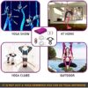 TURBONICE Aerial Silk Cloths- 10 Meters/10.9 Yards Silk Yoga Set-Daisy Chain Clips-Carabiners-Swivel-Figure 8 Descender-Indoor/Outdoor- Multi Colors - Image 7
