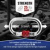 25kn Climbing Carabiner Clip - Heavy Duty O-Shape Steel Locking Caribeaner - UIAA / CE Certified Rock Climbing Gear - Strong Large Locking Oval Caribeener for Mountain Climbing - Image 3