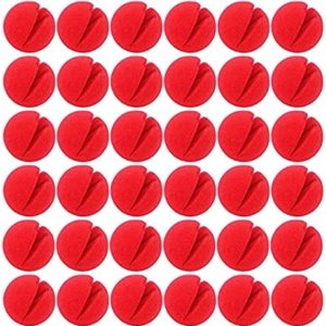 TIHOOD 30PCS 2"x2" Red Circus Clown Nose Bulk for Party Halloween Costume Supplies Christamas
