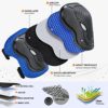 GTSBROS Kids/Youth Protective Gear, Knee Pads and Elbow Pads 6 in 1 Set with Wrist Guard and Adjustable Strap for Roller Skates Cycling BMX Bike Skateboard Inline Skatings Scooter Riding Sports(Blue) - Image 5