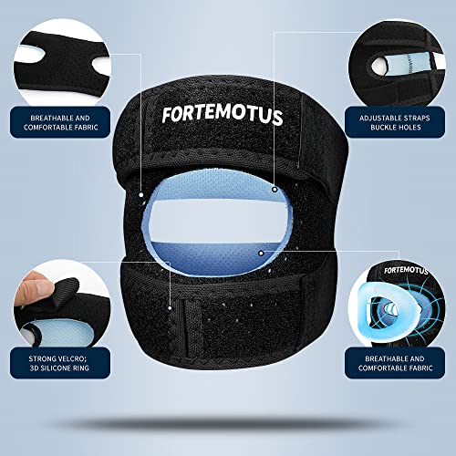 FORTEMOTUS Knee Brace with Patella Gel Pads, Non-Slip Breathable Knee Pads with Multi-hole Design, good for Meniscus Tear, Arthritis, ACL, MCL Injury Recovery, Knee Joints Pain Relief, Essential Workout Knee Support for Men Women, 1-Pack - Image 3