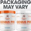 Genius Pre Workout Powder, Blue Raspberry - All-Natural Nootropic Pre-workout & Caffeine-Free Nitric Oxide Booster Supplement with Beta Alanine & Alpha GPC - No Artificial Flavors, Sweeteners, or Dyes - Image 3