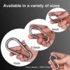 Kinklink 304 Stainless Steel Carabiner Clip, 5.5 inch Heavy Duty Spring Snap Hook, Large Caribeener Clips for Camping, Swing Set, Hammock, Hiking, Travel, Weight Lifting Machine, Home Gym Equipment - Image 4
