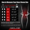 Knee Sleeves (1 Pair)，7mm Compression Knee Braces for Heavy-Lifting,Squats,Gym and Other Sports (Medium, Black) - Image 2