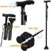 BigAlex Folding Walking Cane with LED Light,Adjustable & Portable Walking Stick, Lightweight,Collapsible with Carrying Bag for Men/Woman（Large） - Image 4