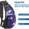 G4Free Sling Bags Men Shoulder Backpack Small Cross Body Chest Sling Backpack (Black-Grey) - Image 2