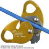 REOUG Self-Braking Stop Descender for 11-12.5mm Rope Clamp Grab Rescue Rappel Ring Climbing Gear - Image 7