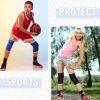2 Pairs Kids Knee Brace for Girls Boys Children Patella Brace Support Knee Compression Sleeves Kids Knee Sleeve Kids Volleyball Knee Pads for Basketball Volleyball Gymnastics Sports, Blue and Black - Image 5