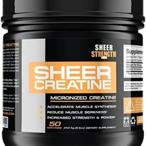 250g Micronized Creatine Monohydrate Powder - Muscle Builder Supplement - Non-GMO - Packaging May Vary. - Sheer Strength Labs