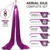 TURBONICE Aerial Silk Cloths- 10 Meters/10.9 Yards Silk Yoga Set-Daisy Chain Clips-Carabiners-Swivel-Figure 8 Descender-Indoor/Outdoor- Multi Colors - Image 3