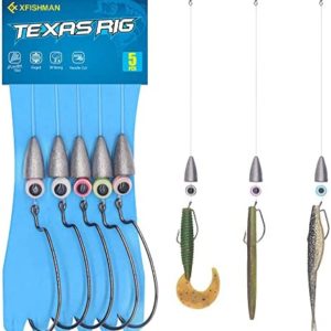 Texas-Rigs-for-Bass-Fishing-Leaders-with-Weights-Hooks-Rigged-Line-Kit