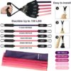 18Pcs Resistance Bands Set for Women, 5 Stackable Exercise Bands with Handles, 5 Resistance Loop Bands, Jump Rope, Figure 8 Resistance Band, Carry Bag, Ideal for Home, Gym Fitness, Yoga, Full Body Workout - Image 4