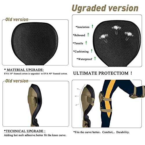 EMERSONGEAR Tactical Knee Pads Combat Knee Cap Protector Paintball Airsoft Military Army Battle Hunting Knee-Pads Fully upgraded version(DE), One Size - Image 3