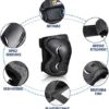 JBM Kids Knee Pads and Elbow Pads with Wrist Guards and Adjustable Straps Protective Gear Set for Roller Skating Cycling BMX Bike Skateboard Inline Skatings Scooter Riding Sports - Image 5