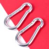 Carabiner Clip Heavy Duty Hook - 4 Pack Spring Snap D Ring 3.2 Inch Caribeener Clips Mountain Climbing Clips Stainless Steel Keychain Caribeaners YOKELLMUX - Image 2