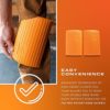 TSE Safety TSE-PPKS TSE-PRO Heavy Duty Padding Pocket Knee Savers with Extra Thick Foam Cushion, Soft Inner Liner, Adjustable One Size, Hi-Viz Orange - Image 2