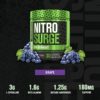 Jacked Factory NITROSURGE Pre Workout Supplement - Endless Energy, Instant Strength Gains, Clear Focus, Intense Pumps - Nitric Oxide Booster & Powerful Preworkout Energy Powder - 30 Servings, Grape - Image 2