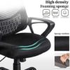 Office Chair, Desk Chair Mid Back Computer Chair Ergonomic Office Chair Mesh Computer Desk Chair with Lumbar Support Armrest, Executive Height Adjustable Swivel Task Chair for Women Adults - Image 5