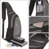 G4Free Sling Bags Men Shoulder Backpack Small Cross Body Chest Sling Backpack (Black-Grey) - Image 4