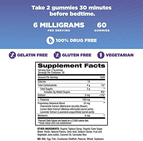 Natrol Sleep+ Calm, Drug Free Sleep Aid Supplement, Calm an Active Mind, Ease to Sleep, 60 Strawberry Flavored Gummies - Image 3