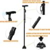 BigAlex Folding Walking Cane with LED Light,Adjustable & Portable Walking Stick, Lightweight,Collapsible with Carrying Bag for Men/Woman（Large） - Image 6