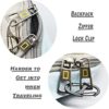 Bytiyar 10 PCS Small Metal 1.6 inch(41mm) Carabiner Clips Dual Spring Wire Gate Snap Hooks Keychain Buckle Tool - Image 3