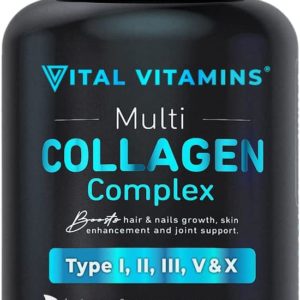 Vital Vitamins Multi Collagen Complex - Type I, II, III, V, X, Grass Fed, Non-GMO, 150 Capsules