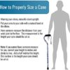 DMI Walking Cane and Walking Stick for Men and Women, Lightweight and Adjustable, FSA HSA Eligible, Supports up to 250 lbs with Ergonomic Soft Foam Offset Hand Grip and Wrist Strap, Purple Flower - Image 6
