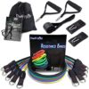TheFitLife Resistance Exercise Bands Set (150lbs) with Handles+ TheFitLife Workout Booty Bands Set for Home Gym, Stretching - Image 2