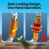 FVW Auto Locking Rock Climbing Carabiner Clips,Professional 25KN (5620 lbs) Heavy Duty Caribeaners for Rappelling Swing Rescue & Gym etc, Large Carabiners, D-Shaped - Image 3