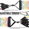 TheFitLife Resistance Exercise Bands Set (110lbs) with Handles+ TheFitLife Workout Booty Bands Set for Home Gym, Stretching - Image 3