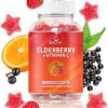 BeLive Elderberry Gummies with Vitaminc C, Propolis, Echinacea. Max Strength 200MG - Sambucus Black Elder Immune Support Vitamins Supplement Made for Adults & Kids | Raspberry Flavored. 50 Count - Image 6