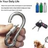 YCLOVE 4 PCS 3" Carabiner Hooks Clips Hammock Locking Carabiner Heavy Duty 500LBS Screw Spring-Loaded Gate Snap Gear Clip Utility Hooks Backpack Hanging Buckle for Camping Hiking Fishing Sliver Color - Image 4