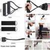 18Pcs Resistance Bands Set for Women, 5 Stackable Exercise Bands with Handles, 5 Resistance Loop Bands, Jump Rope, Figure 8 Resistance Band, Carry Bag, Ideal for Home, Gym Fitness, Yoga, Full Body Workout - Image 3