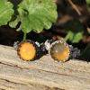 Mood Ring DAISY CHAIN 10mm ROUND in solid Sterling Silver with GLASS Mood 10mm Mood Ring - Image 3