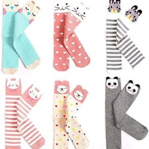 EIAY Shop Kids Cotton Socks Knee High Stockings Cute Cartoon Animals for 3-8 Year Olds