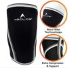 Knee Sleeves (1 Pair)，7mm Compression Knee Braces for Heavy-Lifting,Squats,Gym and Other Sports (Medium, Black) - Image 3