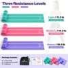 Resistance Bands Set with Reinforcing Rib: Sportneer Skin Friendly TPE Non-Latex Elastic Band with 3 Levels for Home Workout, Stretching, Yoga, Pilates and Physical Therapy, Beginner & Advanced Set - Image 4