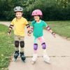 Kids Knee Pads Elbow Pad Guards Set for for Multi Sports Roller Skates Skateboarding Mountain Inline Biking BMX Roller Skating Cycling Bicycle Scooter Rock Climbing, Wrist Guards for Multi-Sports Outdoor - Image 7