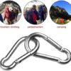 15 Pack Stainless Steel 1/4 in Spring Snap Hooks M6 x 2-3/8 inch Key Carabiner Clip Heavy Duty Non Locking Carabiner Keychain Quick Links Hammocks Hooks for Camping Hiking Swing Pet Leash - Image 6