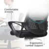 Office Chair, Desk Chair Mid Back Computer Chair Ergonomic Office Chair Mesh Computer Desk Chair with Lumbar Support Armrest, Executive Height Adjustable Swivel Task Chair for Women Adults - Image 3