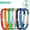 Mr. Pen- Carabiner, 6 pcs, 3 inch Aluminum D Ring Carabiner Clip, Key Chain Clip, Backpack Clips, Carabiner Clip, Key Hook for Pants, Hook Clips, Clip on Keychain, Hooks for Keys, Carabiners - Image 2