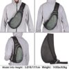 G4Free Sling Bags Men Shoulder Backpack Small Cross Body Chest Sling Backpack (Black-Grey) - Image 5