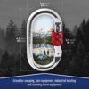 25kn Climbing Carabiner Clip - Heavy Duty O-Shape Steel Locking Caribeaner - UIAA / CE Certified Rock Climbing Gear - Strong Large Locking Oval Caribeener for Mountain Climbing - Image 5