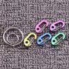 Small Keychain Clips Mini Carabiner - Micro Tiny Small Auto Locking D-Shape Spring Loaded Wire Gate - Image 4