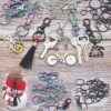 Rainbow Swivel Clasp Swivel Hook with Key Rings Clip Hook Snap Hook Keychain 75 pcs Hardware Accessories for Purse DIY - Image 4