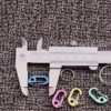 Small Keychain Clips Mini Carabiner - Micro Tiny Small Auto Locking D-Shape Spring Loaded Wire Gate - Image 3