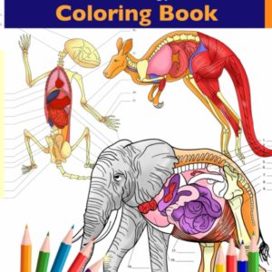 Veterinary & Zoology Coloring Book: 2-in-1 Compilation | Incredibly Detailed Self-Test Animal Anatomy Color workbook | Perfect Gift for Vet Students and Animal Lovers