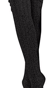 Stocking Stuffers for Adults Fleece Knitting Legging Socks Winter Warm Wool Long Knee-high Socks for Teens