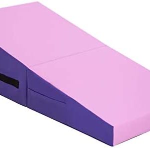 Gymnastics Tumbling Mats Incline Mat Exercise Mat 48"x24", Folding Yoga Cheese Wedge Mat Gym Mats for Home Kids Gymnastics Mat